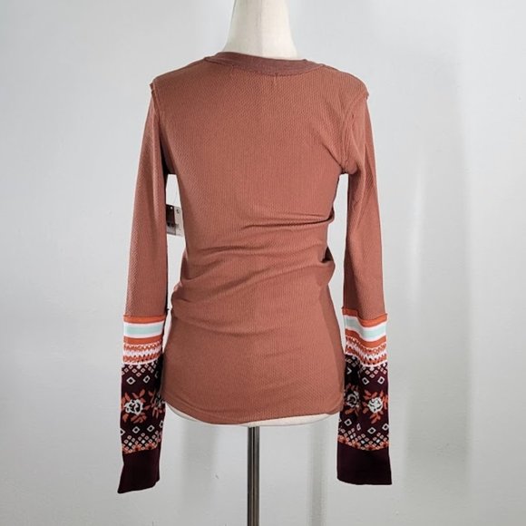 FREE PEOPLE / WTF mikah cuff thermal top Sz S NEW - Picture 7 of 11